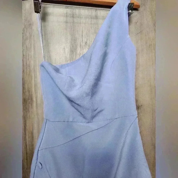 NBD Revolve Aldon One Shoulder Asymmetrical Mini Dress In Periwinkle Blue Small - Picture 5 of 11